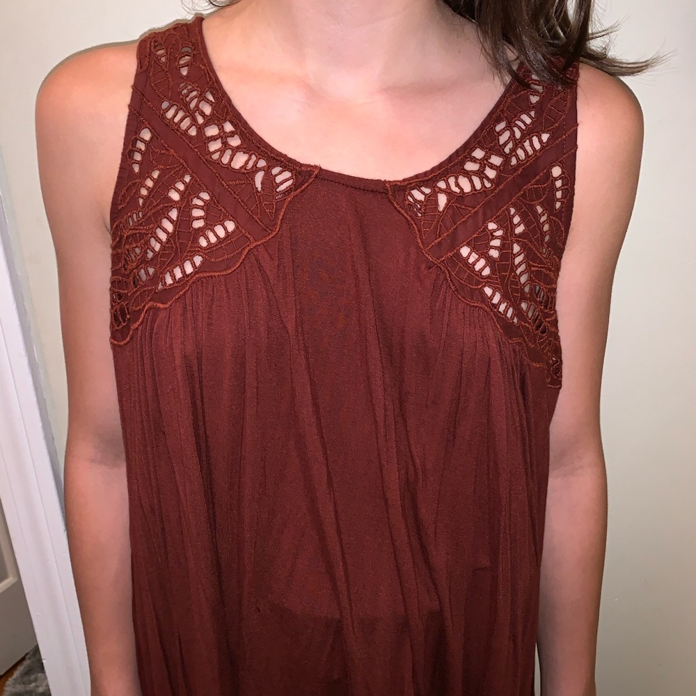 American Eagle tank top Rust/brown/burgundy